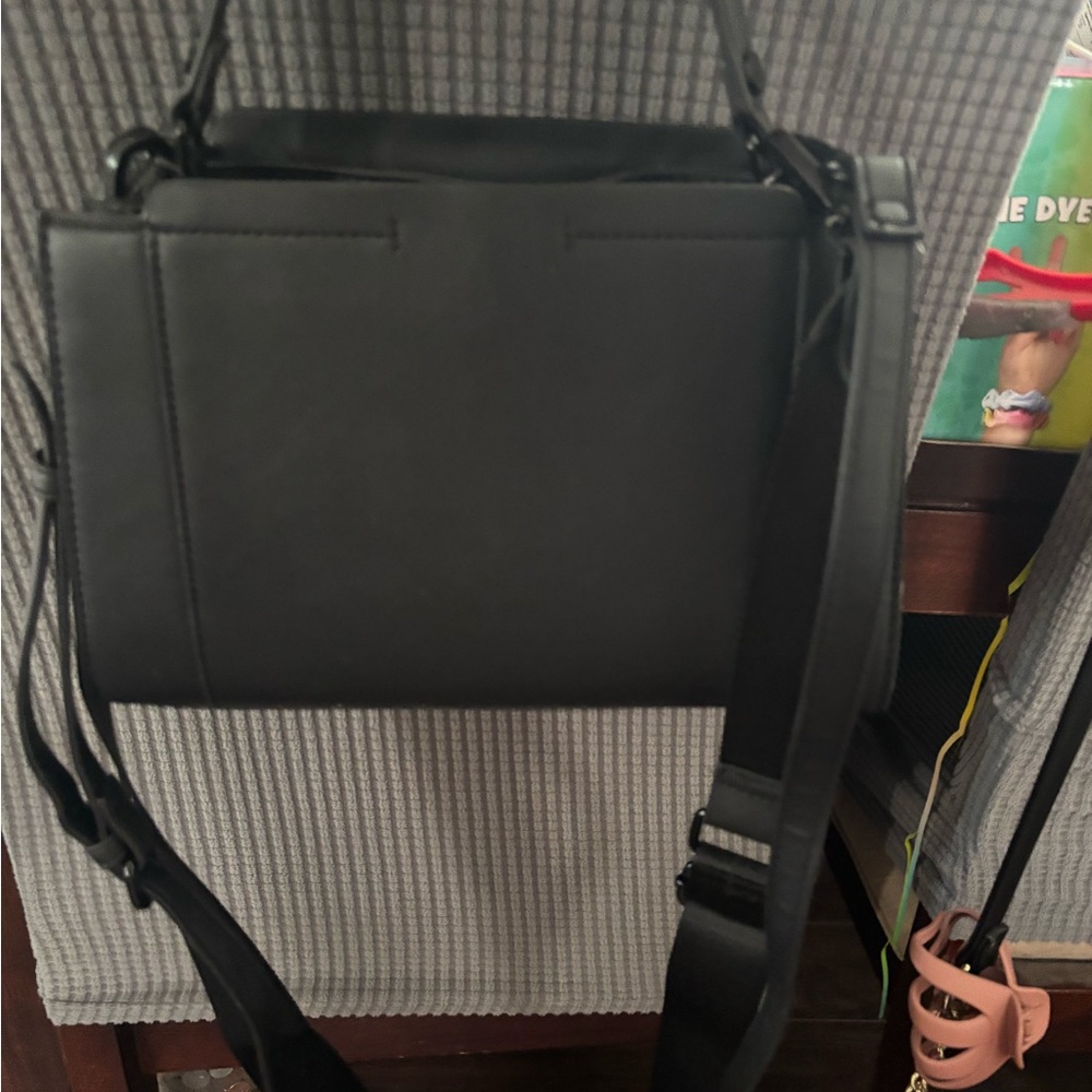 Steve Madden Black Structured Top-Handle Satchel - Picture 7 of 12